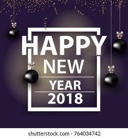 2018 Happy New Year Background for Flyers and Greetings Card
