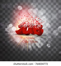 2018 Happy New Year Background for Flyers and Greetings Card