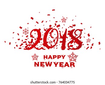 2018 Happy New Year Background for Flyers and Greetings Card