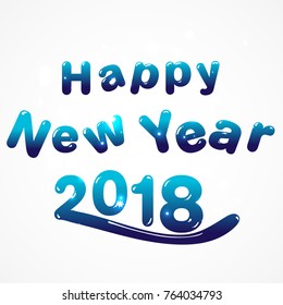 2018 Happy New Year Background for Flyers and Greetings Card