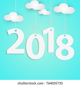 2018 Happy New Year Background for Flyers and Greetings Card