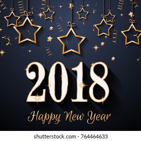 2018 Happy New Year Background for your Seasonal Flyers and Greetings Card or Christmas themed invitations