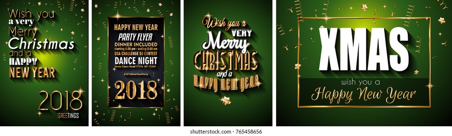 2018 Happy New Year Background for your Seasonal Flyers and Greetings Card or Christmas themed invitations