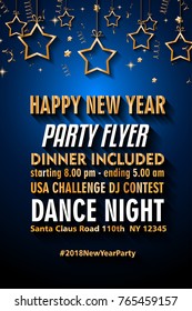2018 Happy New Year Background for your Seasonal Flyers and Greetings Card or Christmas themed invitations
