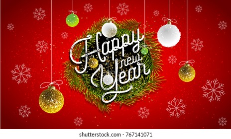 2018 Happy New Year Background for your Seasonal Flyer and Greeting Card or Christmas themed invitation. Merry Christmas and Happy New Year. Trendy Modern style poster for web.