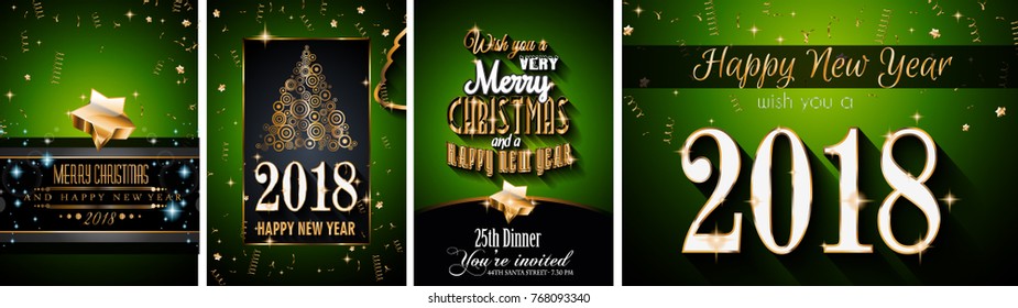 2018 Happy New Year Background for your Seasonal Flyers and Greetings Card or Christmas themed invitations