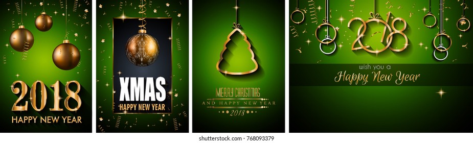 2018 Happy New Year Background for your Seasonal Flyers and Greetings Card or Christmas themed invitations