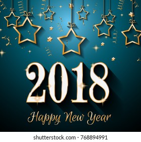 2018 Happy New Year Background for your Seasonal Flyers and Greetings Card or Christmas themed invitations