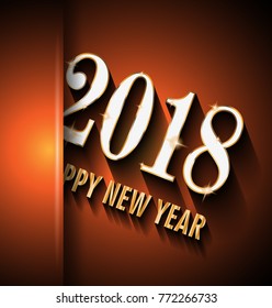 2018 Happy New Year Background for your Seasonal Flyers and Greetings Card or Christmas themed invitations