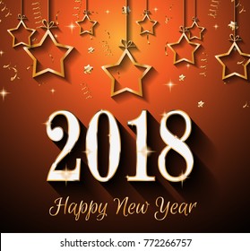 2018 Feliz Año Nuevo fondo para tu tarjeta de volantes y saludos de temporada o invitaciones temáticas de Navidad