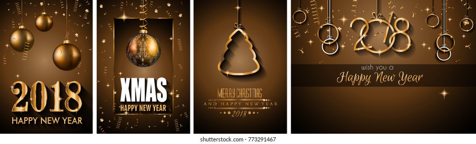 2018 Happy New Year Background for your Seasonal Flyers and Greetings Card or Christmas themed invitations