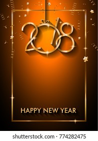 2018 Feliz Año Nuevo fondo para tu tarjeta de volantes y saludos de temporada o invitaciones temáticas de Navidad