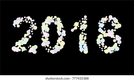2018 Happy New Year Background. Vector Element for your Design of Calendar, Banner, Poster, Invitation Card