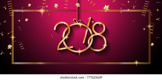 2018 Happy New Year Background for your Seasonal Flyers and Greetings Card or Christmas themed invitations