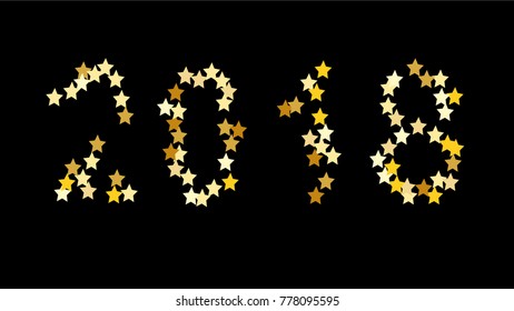 2018 Happy New Year Background. Vector Element for your Design of Calendar, Banner, Poster, Invitation Card