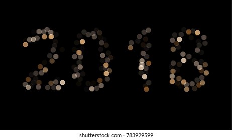 2018 Happy New Year Background. Vector Element for your Design of Calendar, Banner, Poster, Invitation Card