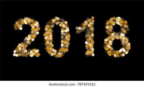 2018 Happy New Year Background. Vector Element for your Design of Calendar, Banner, Poster, Invitation Card
