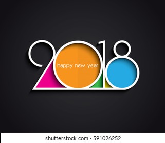 2018 Happy New Year or Christmas background creative design for your greetings card, flyers, invitation, posters, brochure, banners, calendar