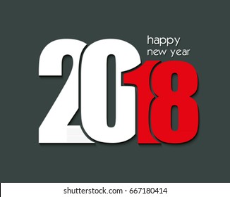 2018 Happy New Year or Christmas Background creative greeting card design, can be used for flyers, invitation, posters, brochure, calendar.