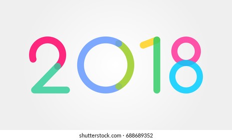 2018 Happy New Year or Christmas Background creative greeting card design, can be used for flyers, invitation, posters, brochure, banners, calendar.