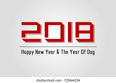 2018 Happy New Year or Christmas Background creative greeting card design, can be used for flyers, invitation, posters, brochure, banners, calendar.