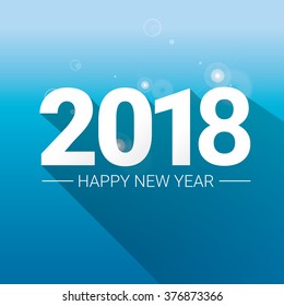 2018 Happy new year creative design background