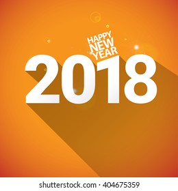 2018 Happy new year creative design background