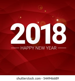 2018 Happy new year creative design background or greeting card