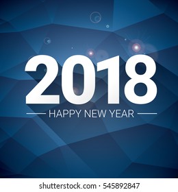 2018 Happy new year creative design background or greeting card