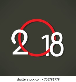 2018 Happy new year creative design background