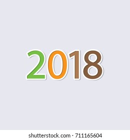 2018 Happy new year creative design background