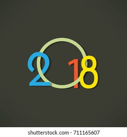 2018 Happy new year creative design background