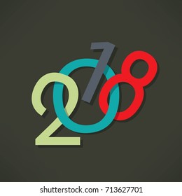 2018 Happy new year creative design background