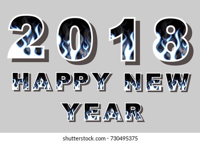 2018 happy new year flames style