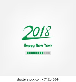 2018 Happy New Year with loading bar
