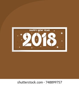 2018 Happy new year style modern simple