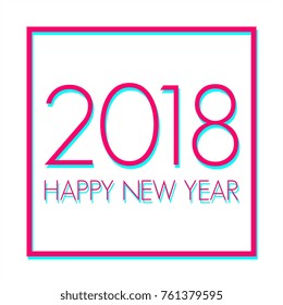 2018 happy new year template double exposure style simple, clean, and awesome. Boom.