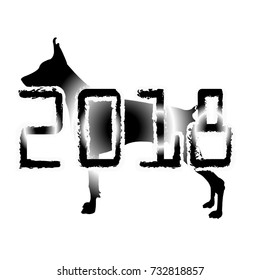 2018 Happy New Year Text Design Vector illustration