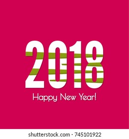 2018 Happy new year vector. 
