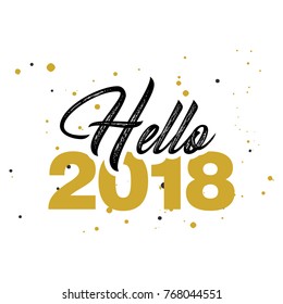 2018 Happy new year.Happy New Year Banner with 2018 Numbers.