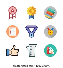 2018 icon set. vector set about cup, medal, pantone and like icons set.
