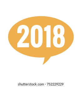 2018 icon speak bubble   Vector EPS 10