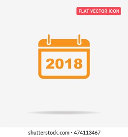 2018 icon. Vector concept illustration for design.