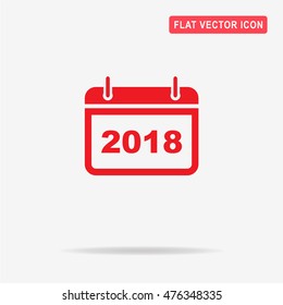 2018 icon. Vector concept illustration for design.