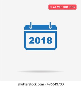 2018 icon. Vector concept illustration for design.