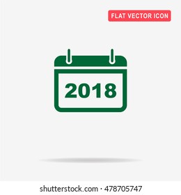 2018 icon. Vector concept illustration for design.