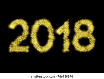 2018 lights numbers. Happy New Year and Merry Christmas