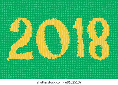 2018 low poly creative text design