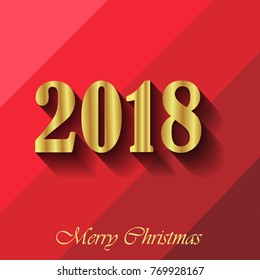 2018 Merry Christmas background for your invitations, festive posters, greetings cards.