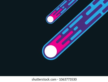 2018 Meteor Illustration Flat